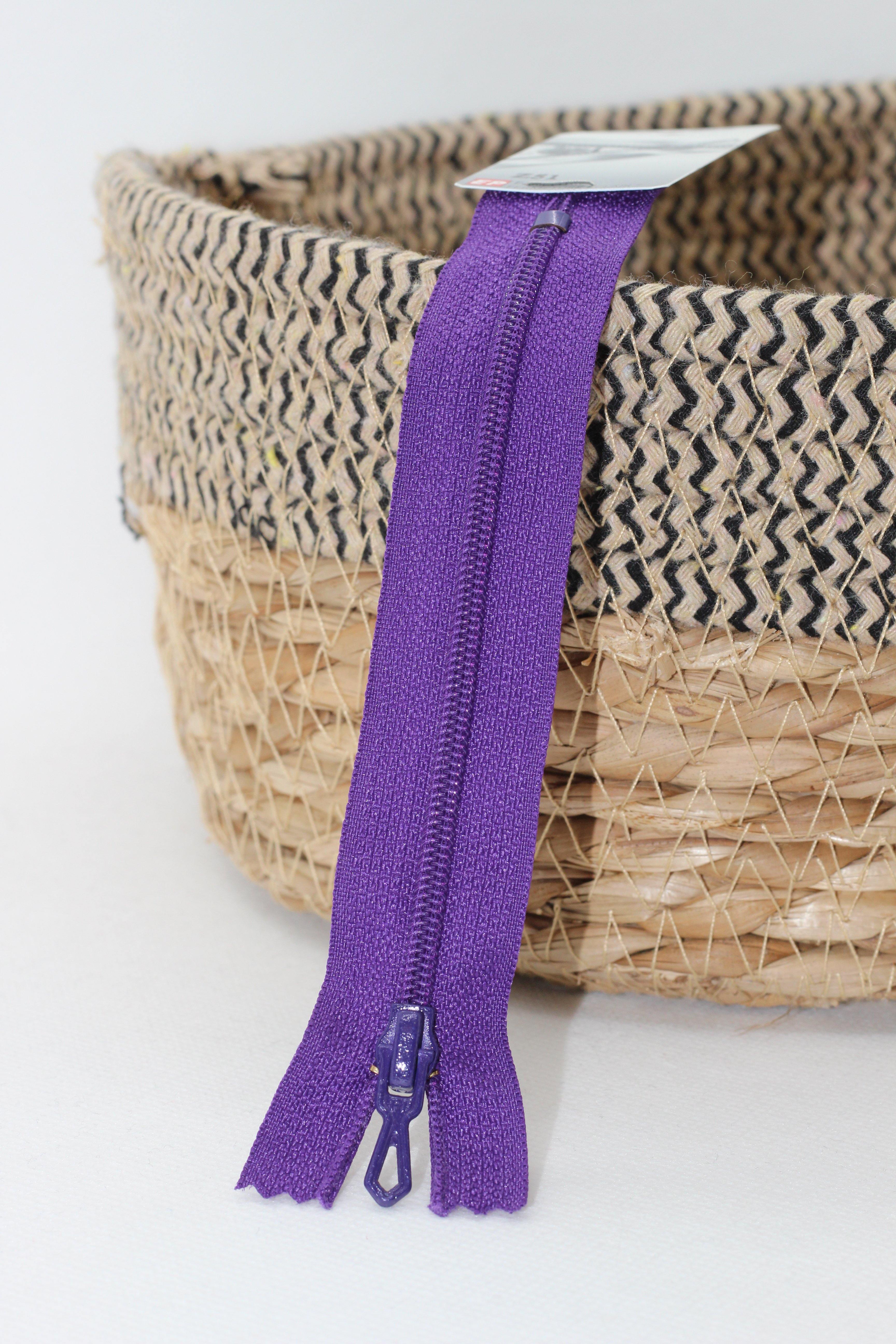 Fermeture Eclair Spirale VIOLET - Non Séparable Z51 869 - L'atelier de Gaspard et Léonie