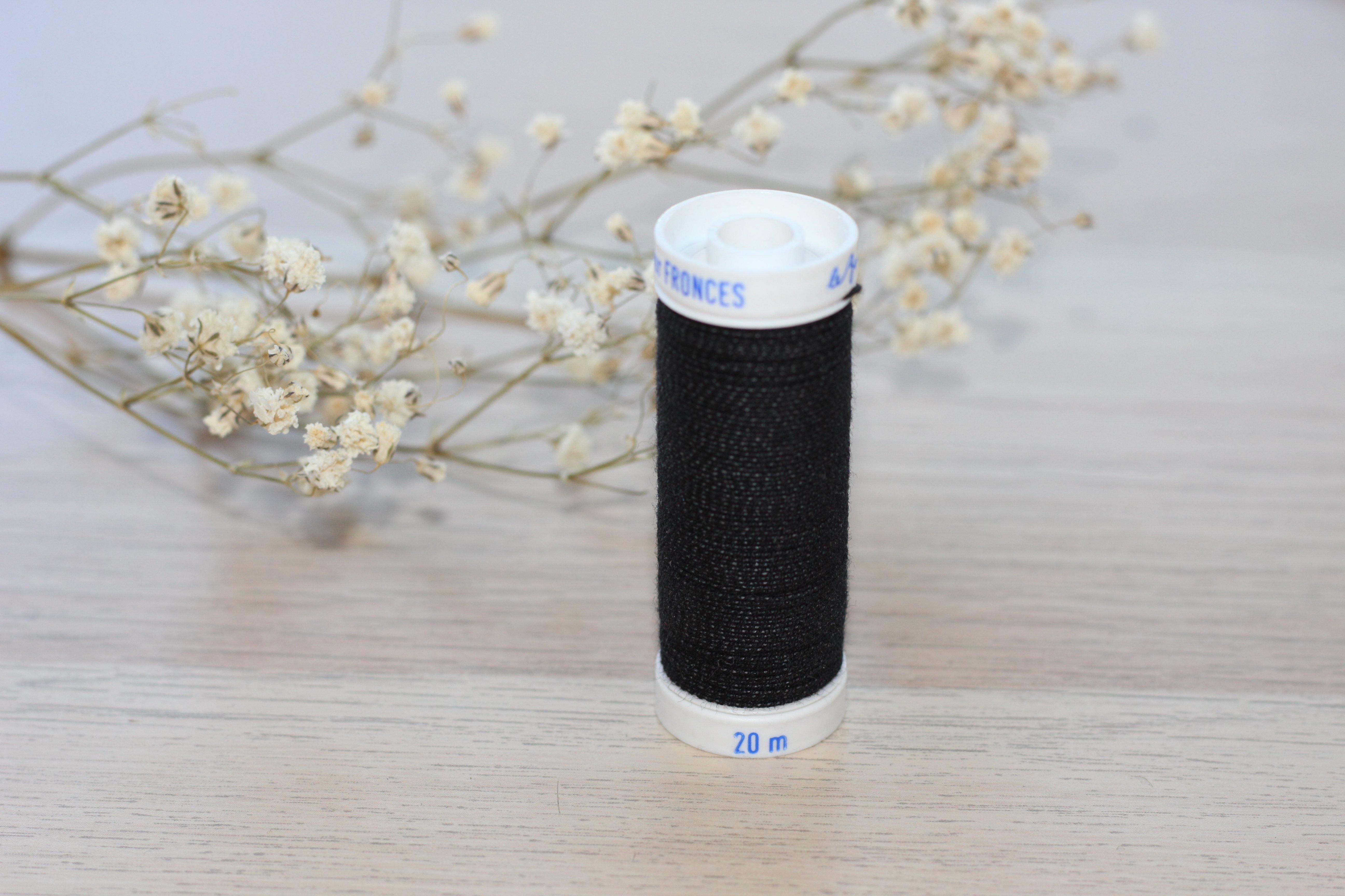 Fil élastique Lastex pour fronces Noir - L'atelier de Gaspard et Léonie