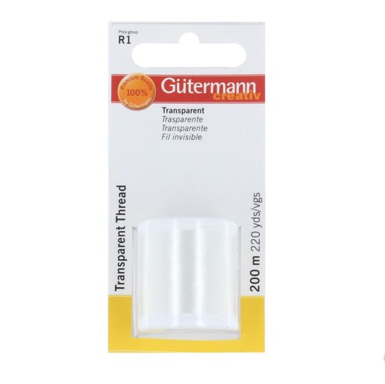 Fil transparent 200m - GÜTERMANN Mercerie Gütermann | Gaspard et Léonie Tissus en ligne et Mercerie à Toulouse