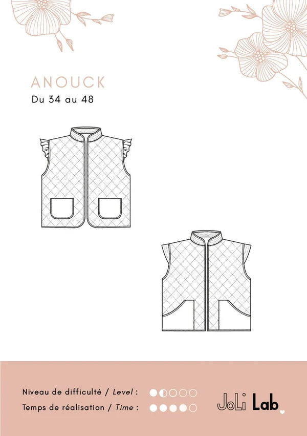 Gilet ANOUCK - Patron de couture pochette - JOLI LAB Patron de couture JOLI LAB | Gaspard et Léonie Tissus en ligne et Mercerie à Toulouse