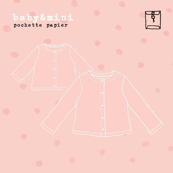 Gilet Baby et Mini MONCEAU Patron de couture Pochette - L'atelier de Gaspard et Léonie