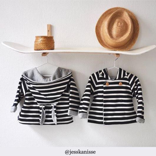 GRAND’OURSE KIDS Gilet Veste Peignoir Imperméable Mixte patron de couture pochette - L'atelier de Gaspard et Léonie