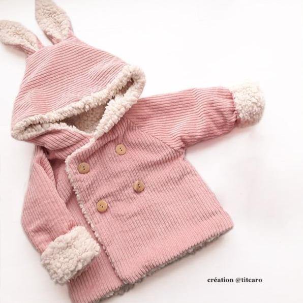 GRAND’OURSE KIDS Gilet Veste Peignoir Imperméable Mixte patron de couture pochette - L'atelier de Gaspard et Léonie