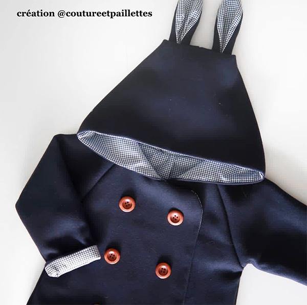 GRAND’OURSE KIDS Gilet Veste Peignoir Imperméable Mixte patron de couture pochette - L'atelier de Gaspard et Léonie