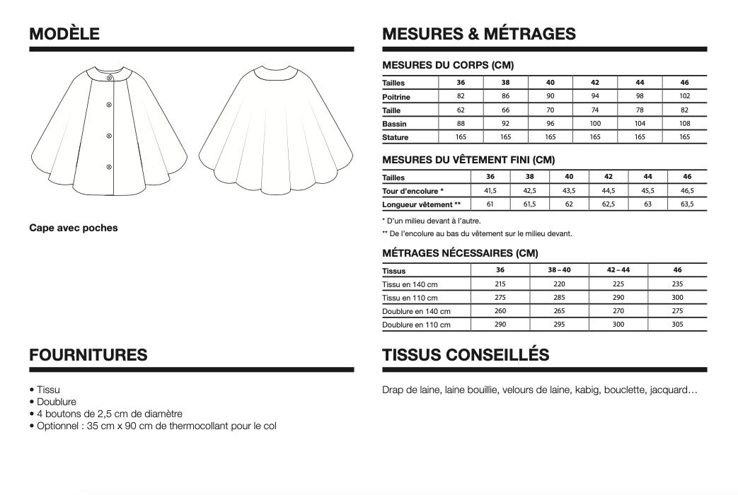 HARRY Cape Patron de couture pochette - L'atelier de Gaspard et Léonie