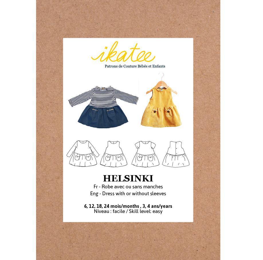 HELSINKI Enfant Robe patron de couture pochette - L'atelier de Gaspard et Léonie