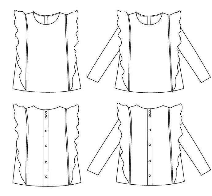 HIBISCUS Enfant Top patron de couture pochette - L'atelier de Gaspard et Léonie