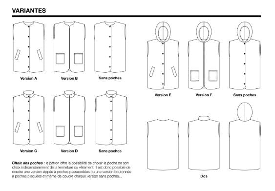 I AM HATHOR Veste sans manches - Patron de couture pochette Patron de couture I AM Patterns | Gaspard et Léonie Tissus en ligne et Mercerie à Toulouse