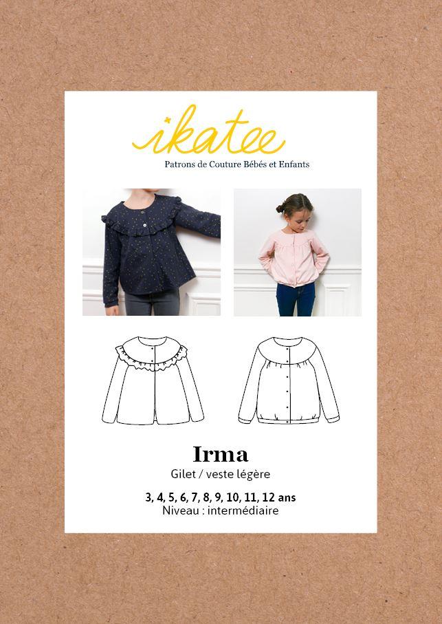 IRMA Enfant Gilet patron de couture pochette - L'atelier de Gaspard et Léonie