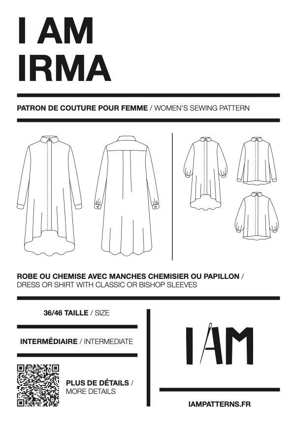 IRMA Robe ou Chemise Patron de couture pochette - L'atelier de Gaspard et Léonie