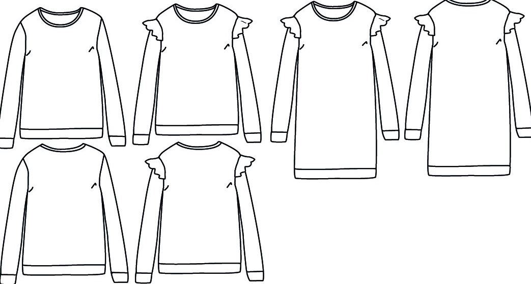 JASMIN Enfant Sweat ou Robe patron de couture pochette - L'atelier de Gaspard et Léonie
