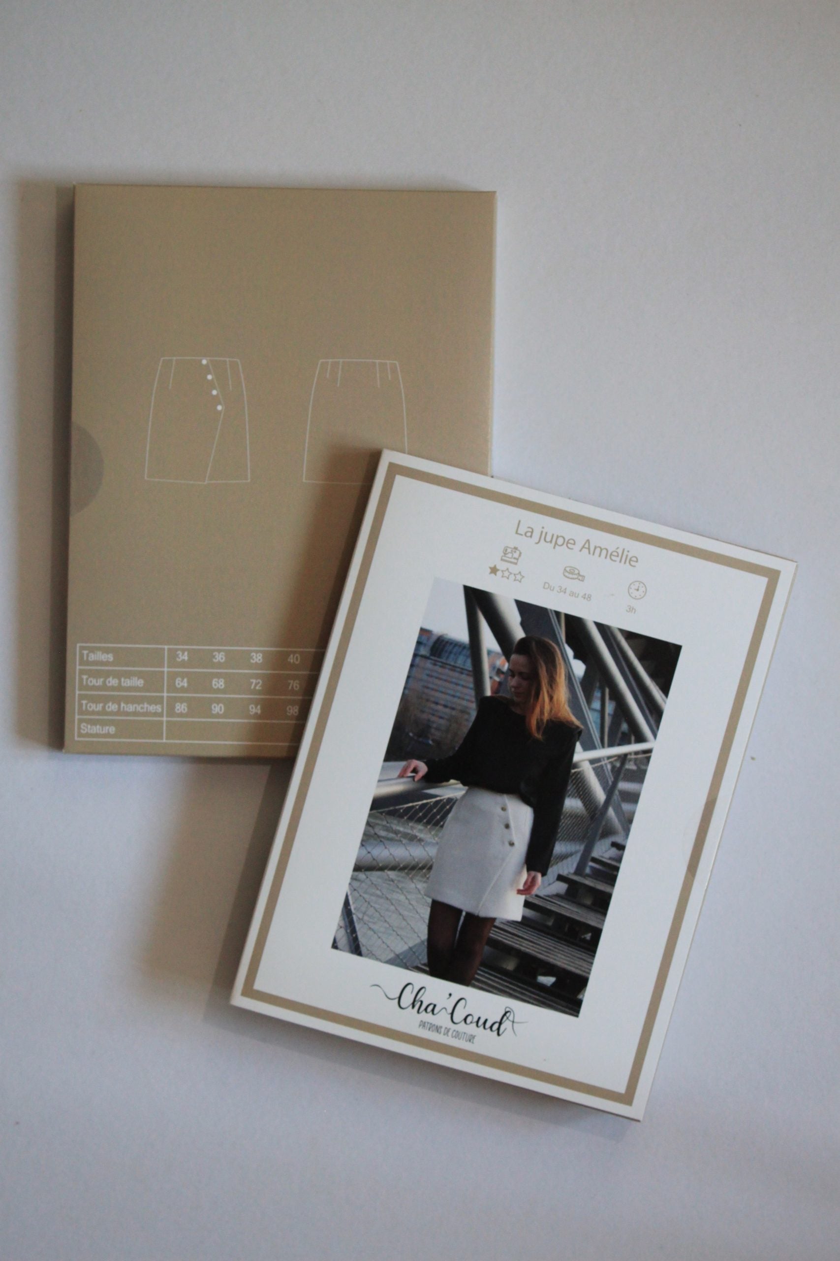 Jupe AMELIE Femme - Patron de couture pochette - CHA'COUD Patron de couture Cha'Coud | Gaspard et Léonie Tissus en ligne et Mercerie à Toulouse