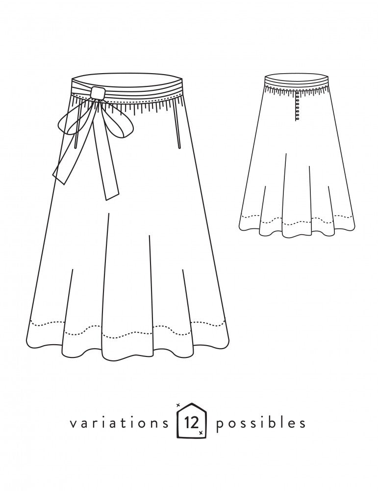 Jupe femme ARPEGE Patron de couture pochette - Atelier SCÄMMIT Patron de couture ATELIER SCÄMMIT | Gaspard et Léonie Tissus en ligne et Mercerie à Toulouse