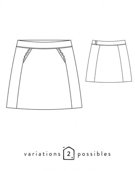 Jupe femme NOVEMBRE Patron de couture pochette - L'atelier de Gaspard et Léonie