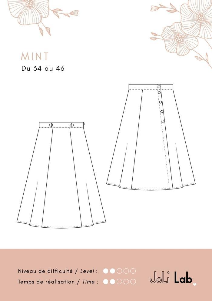 Jupe MINT - Patron de couture pochette Patron de couture JOLI LAB | Gaspard et Léonie Tissus Mercerie Toulouse