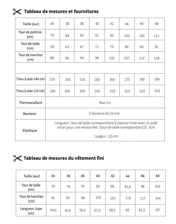 Jupe NIAGARA Patron de couture pochette - L'atelier de Gaspard et Léonie