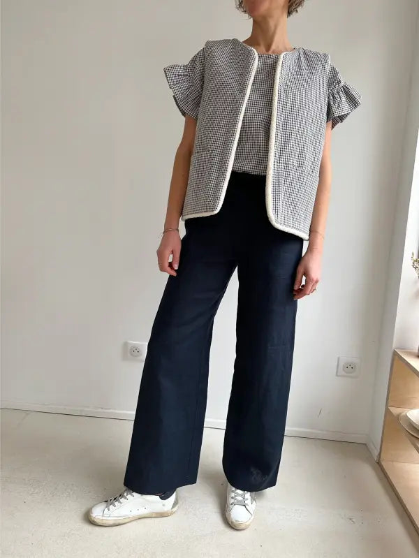 Le gilet de berger - Patron de couture pochette - MAISON ESSENTIELLE Patron de couture MAISON ESSENTIELLE | Gaspard et Léonie Tissus en ligne et Mercerie à Toulouse