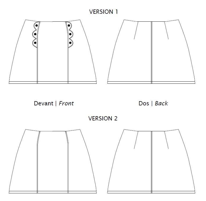 LIVIA jupe patron de couture pochette Patron de couture Les lubies de Cadia | Gaspard et Léonie Tissus Mercerie Toulouse