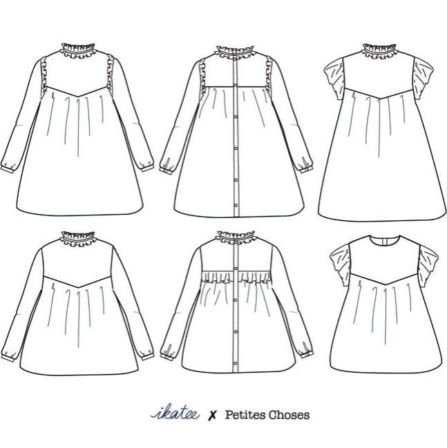 LOUISE Mum Robe patron de couture pochette - L'atelier de Gaspard et Léonie