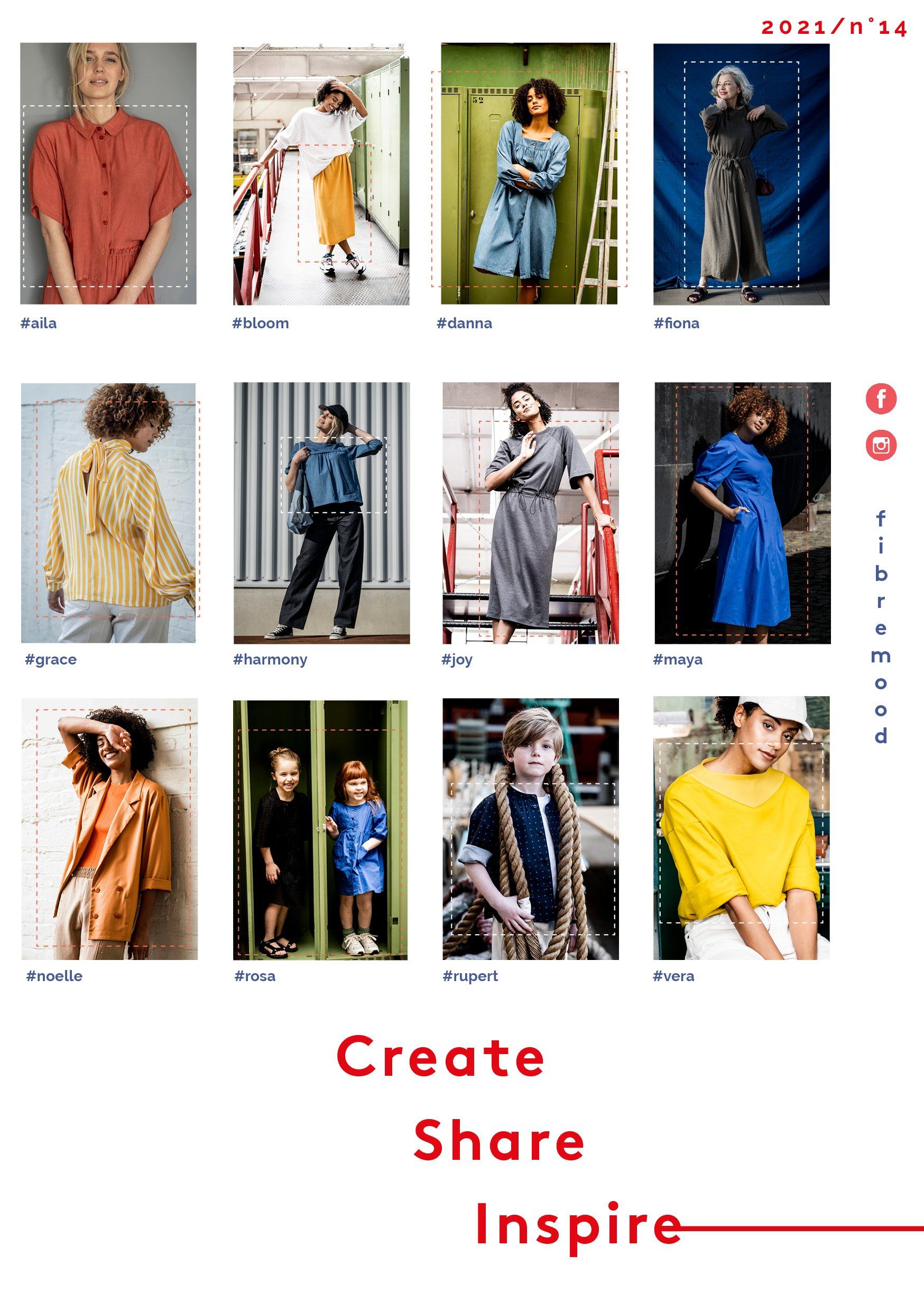 Magazine FIBRE MOOD Livre patrons N°14 Patron de couture FIBRE MOOD | Gaspard et Léonie Tissus Mercerie Toulouse