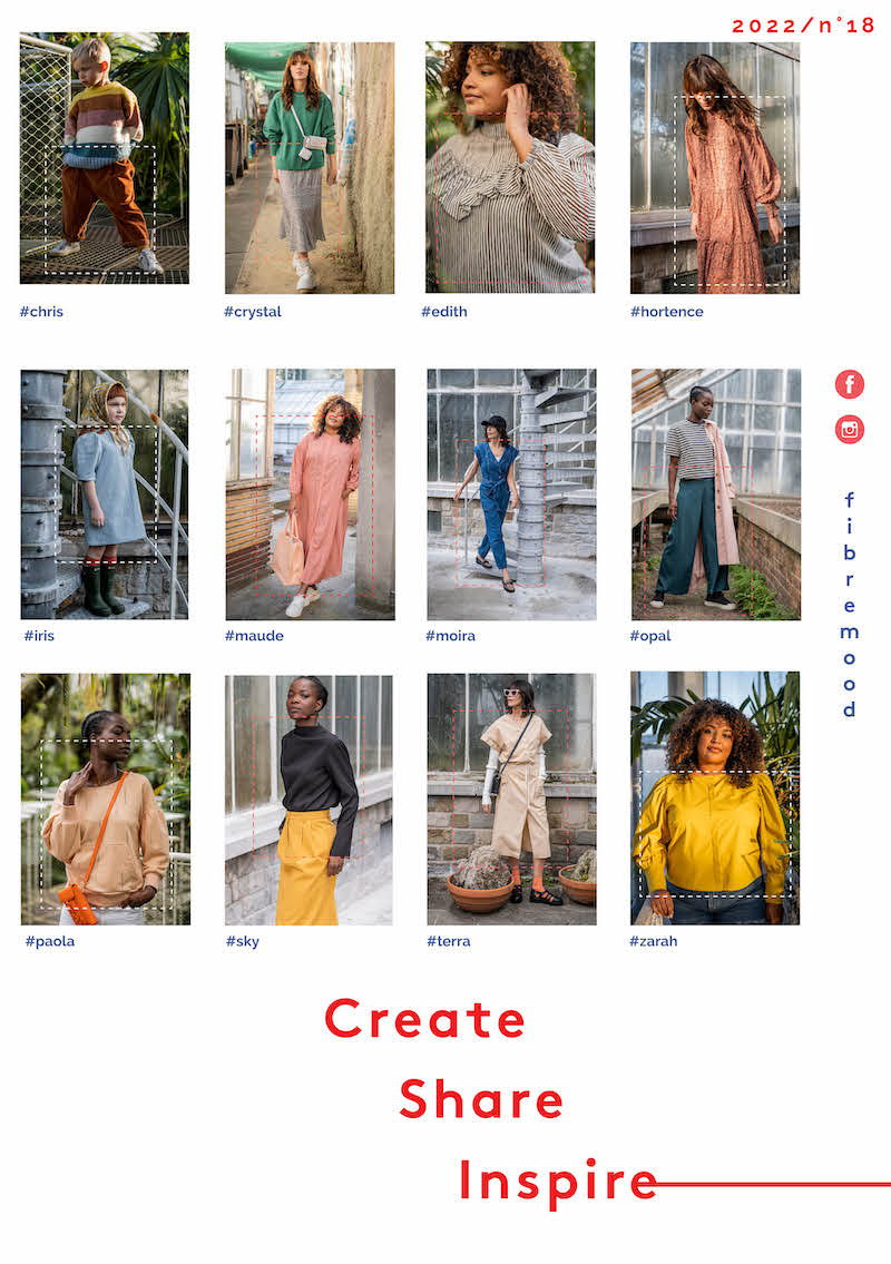 Magazine FIBRE MOOD Livre patrons N°18 Patron de couture FIBRE MOOD | Gaspard et Léonie Tissus en ligne et Mercerie à Toulouse