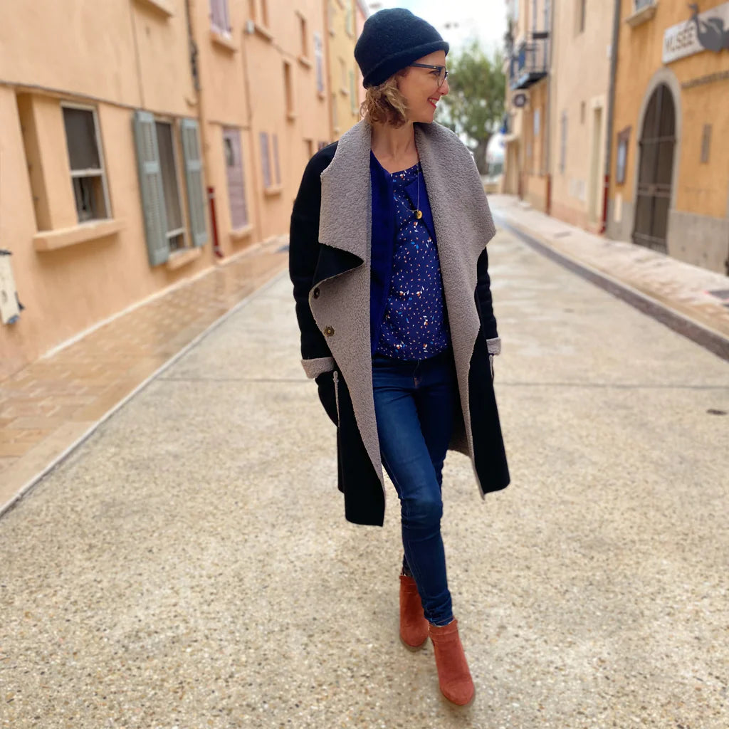 Manteau LE WRAP Patron de couture pochette - SUPER BISON Patron de couture SUPER BISON | Gaspard et Léonie Tissus en ligne et Mercerie à Toulouse