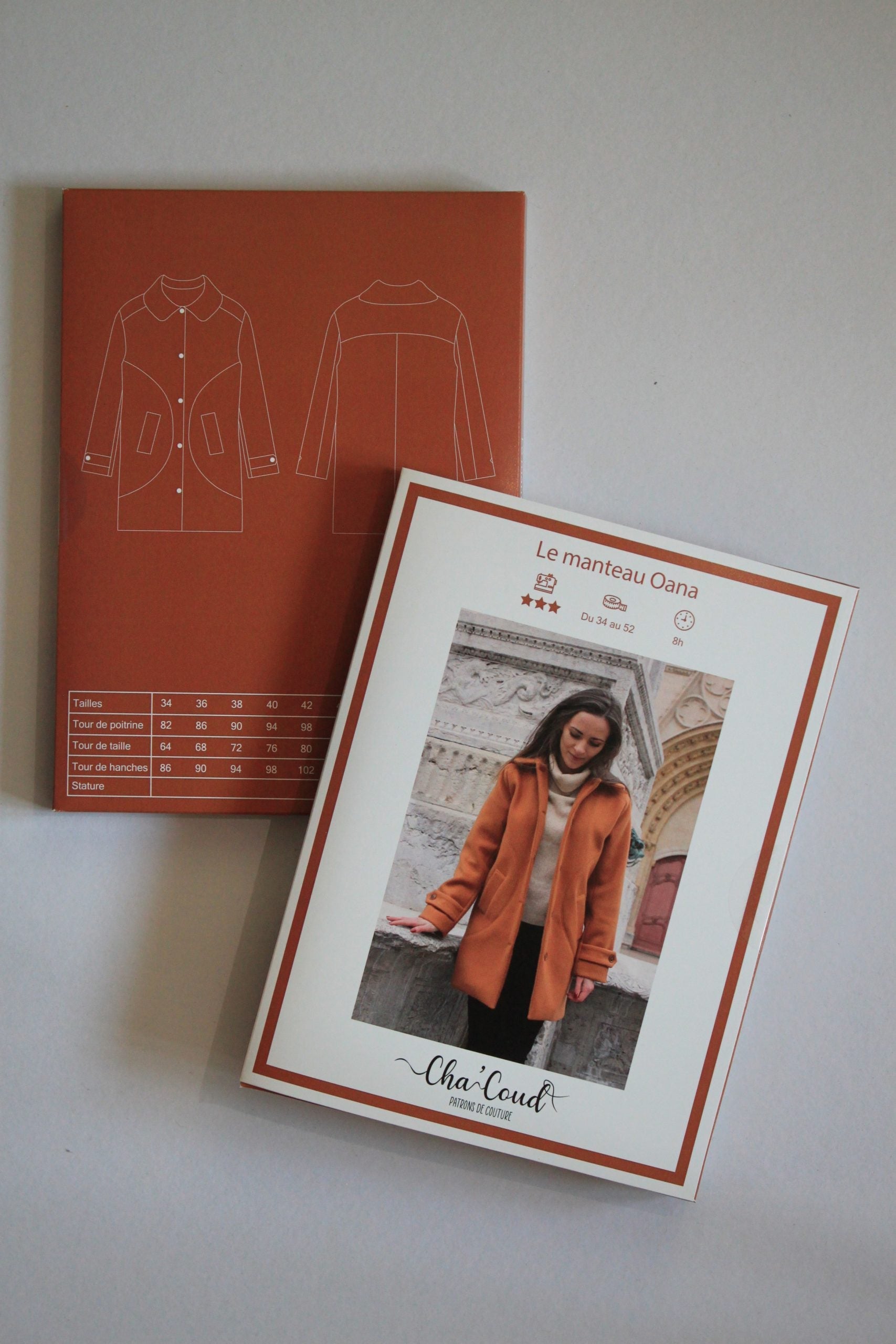 Manteau OANA Femme - Patron de couture pochette - CHA'COUD Patron de couture Cha'Coud | Gaspard et Léonie Tissus en ligne et Mercerie à Toulouse
