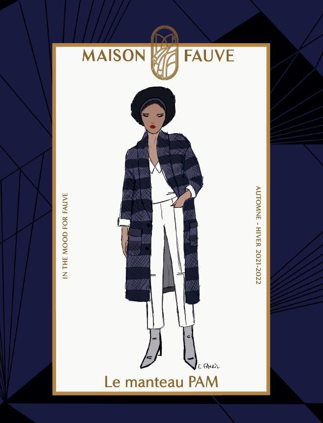 Manteau PAM Patron de couture Pochette Patron de couture MAISON FAUVE | Gaspard et Léonie Tissus Mercerie Toulouse