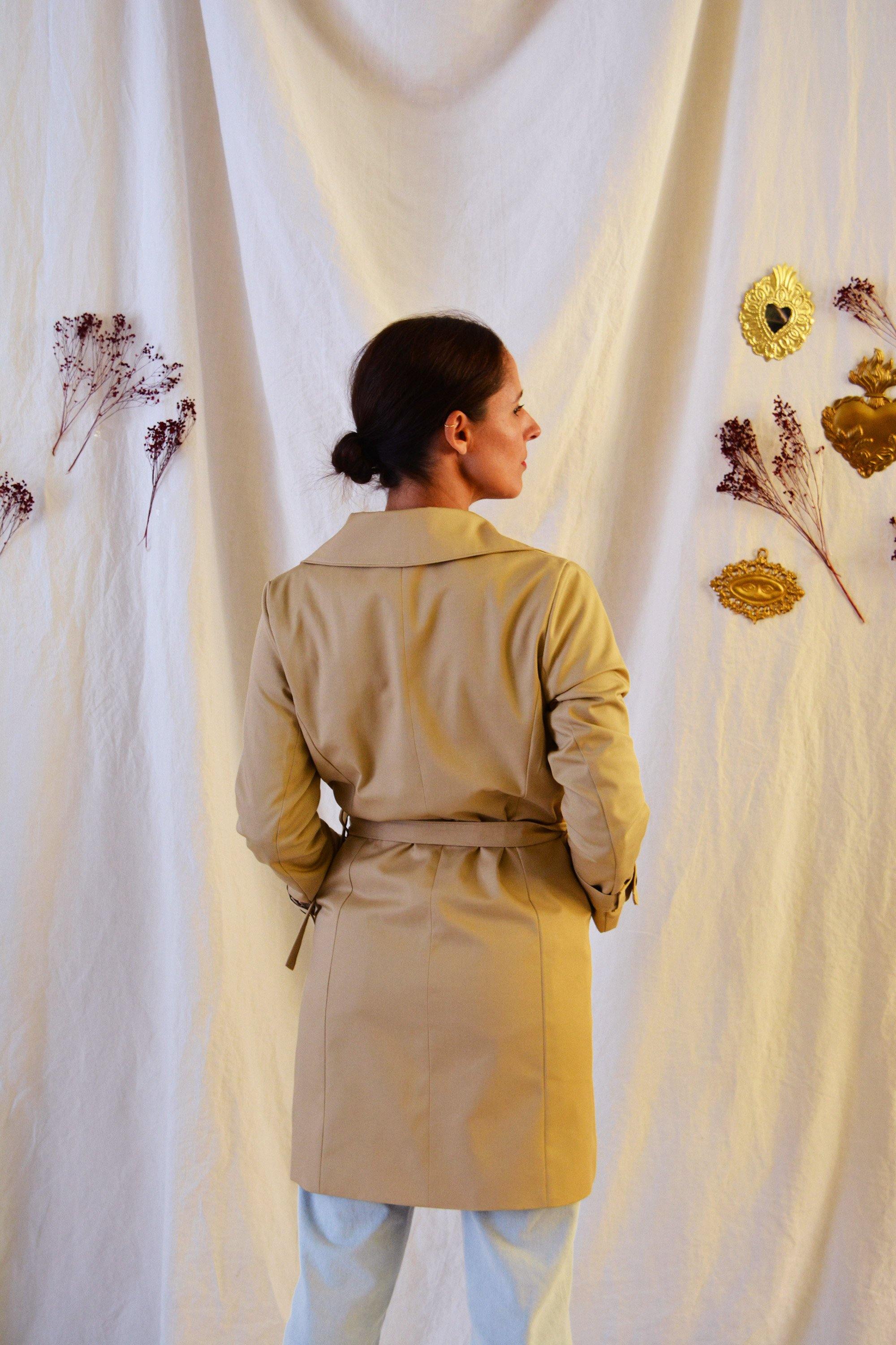 Manteau/Trench TSAR Patron de couture Pochette - L'atelier de Gaspard et Léonie