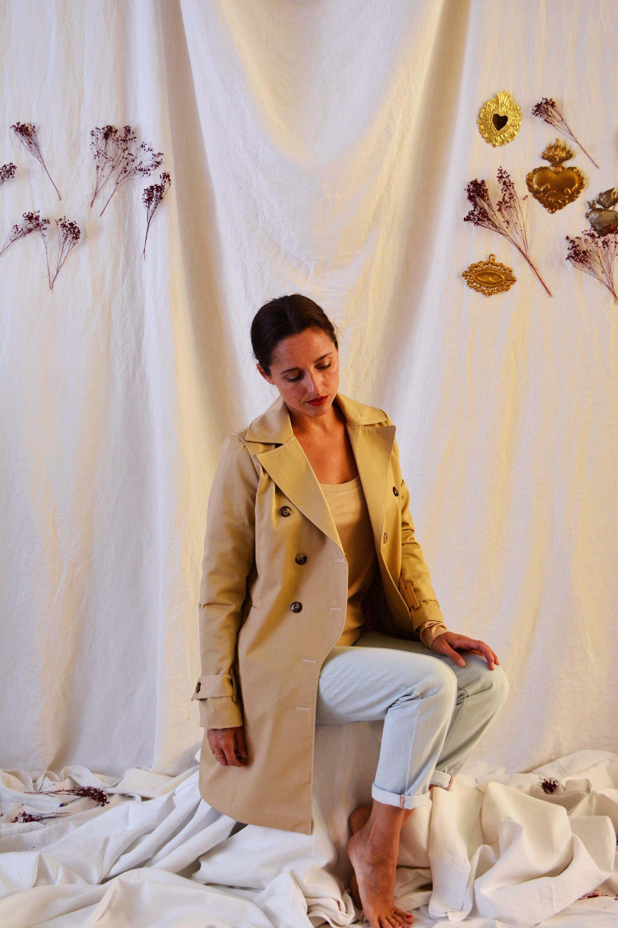 Manteau/Trench TSAR Patron de couture Pochette - L'atelier de Gaspard et Léonie