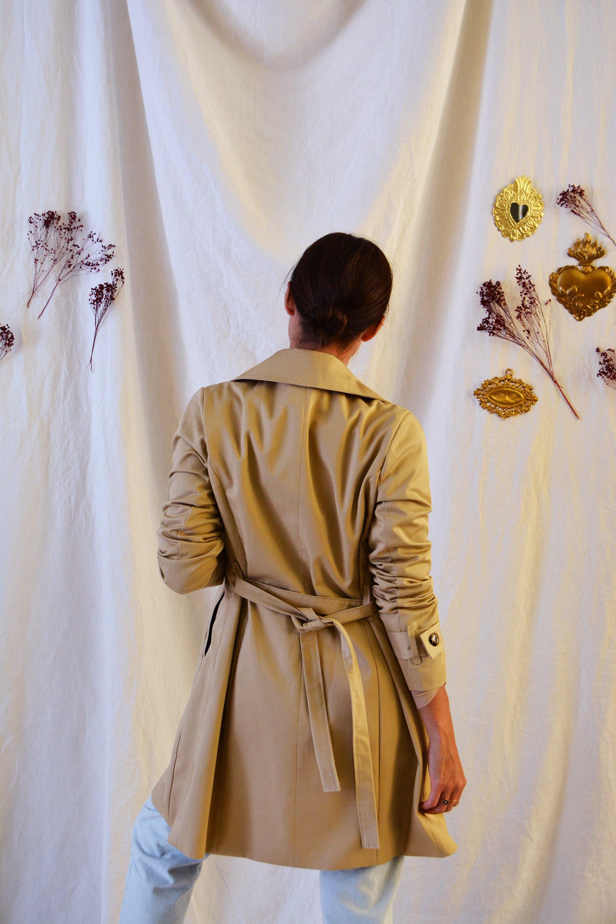 Manteau/Trench TSAR Patron de couture Pochette - L'atelier de Gaspard et Léonie