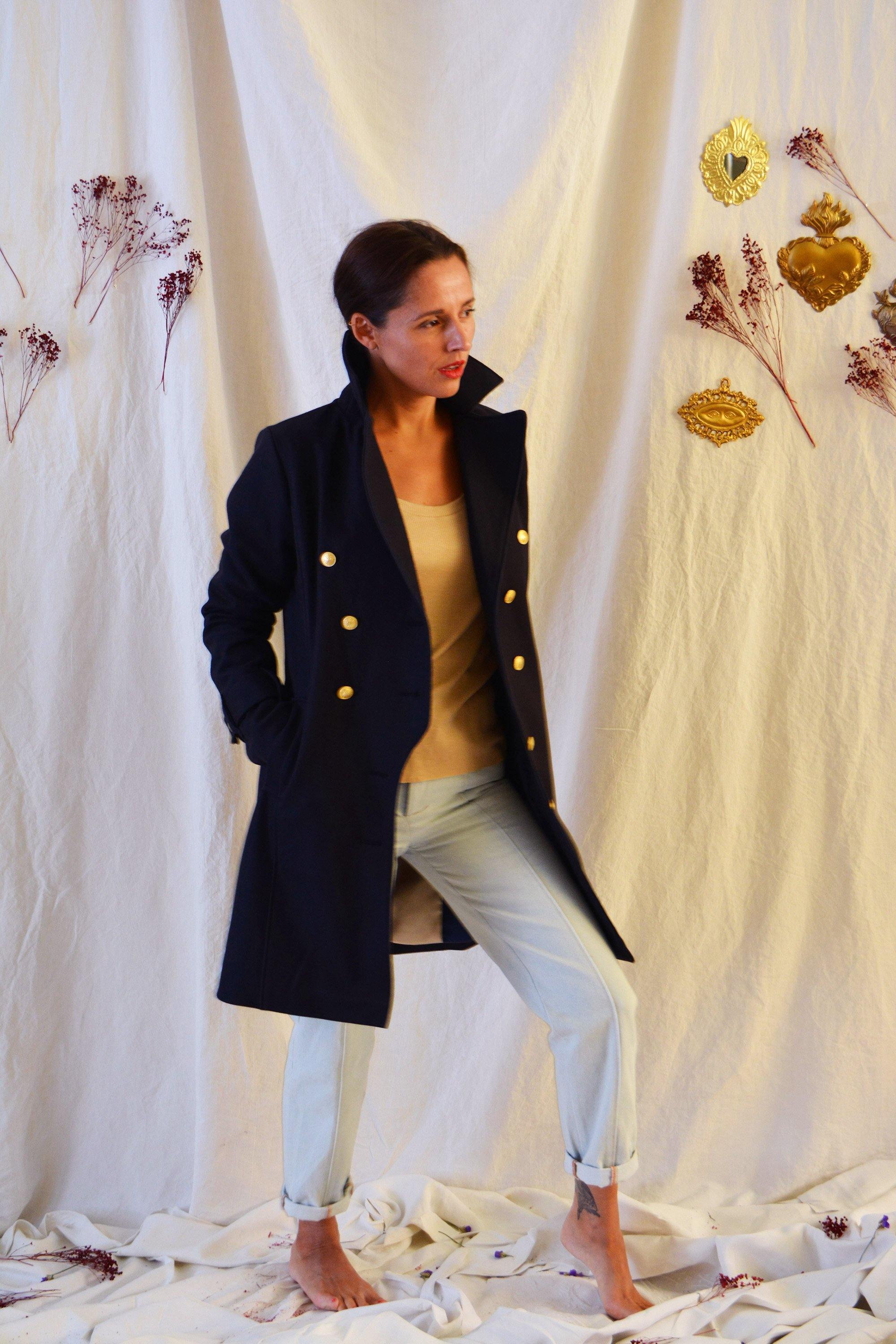 Manteau/Trench TSAR Patron de couture Pochette - L'atelier de Gaspard et Léonie