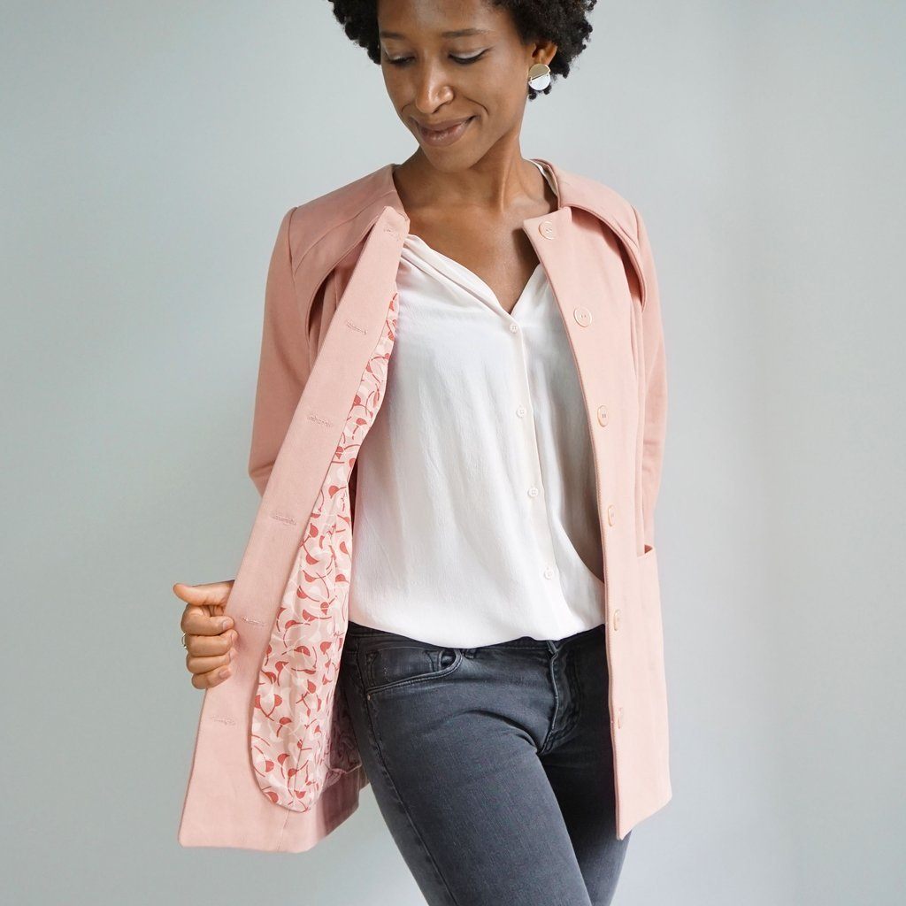 MAXENCE Manteau / Veste patron de couture pochette Patron de couture Les lubies de Cadia | Gaspard et Léonie Tissus Mercerie Toulouse