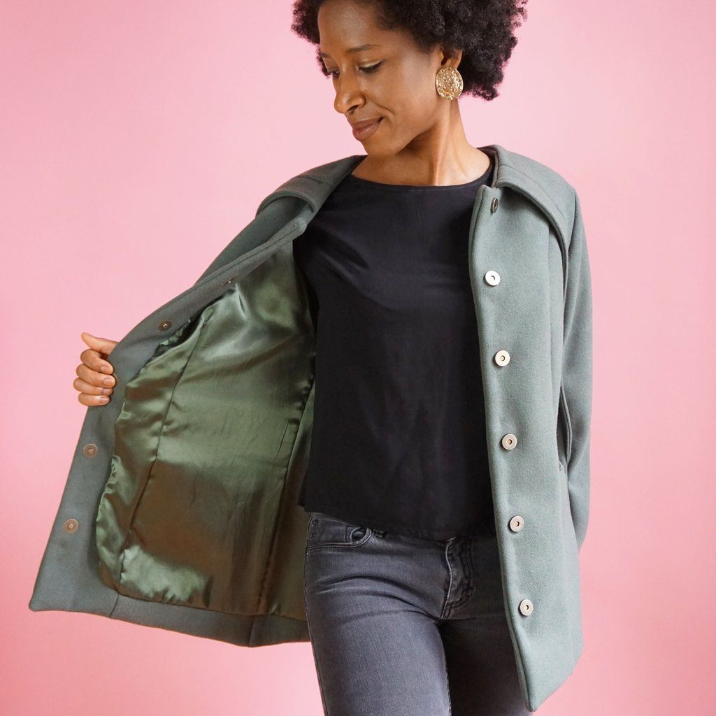 MAXENCE Manteau / Veste patron de couture pochette Patron de couture Les lubies de Cadia | Gaspard et Léonie Tissus Mercerie Toulouse