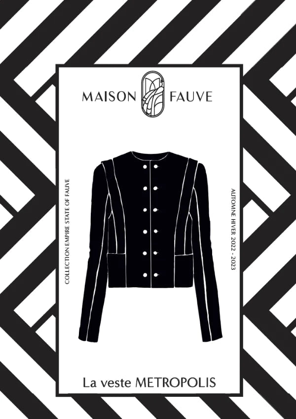 METROPOLIS Veste patron de couture pochette - MAISON FAUVE Patron de couture MAISON FAUVE | Gaspard et Léonie Tissus en ligne et Mercerie à Toulouse