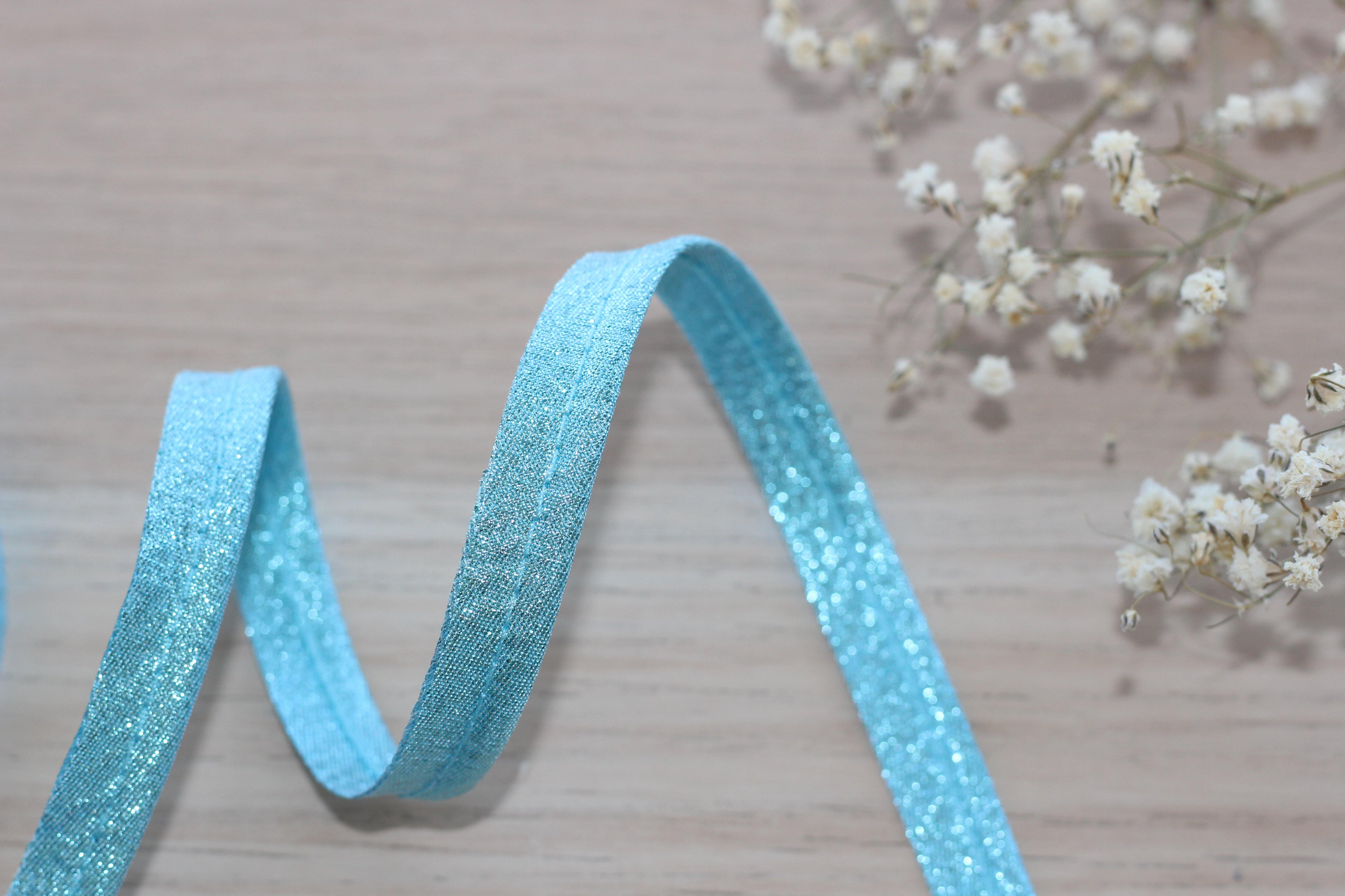 Passepoil Lamé bleu clair 10mm Col:3609 - L'atelier de Gaspard et Léonie