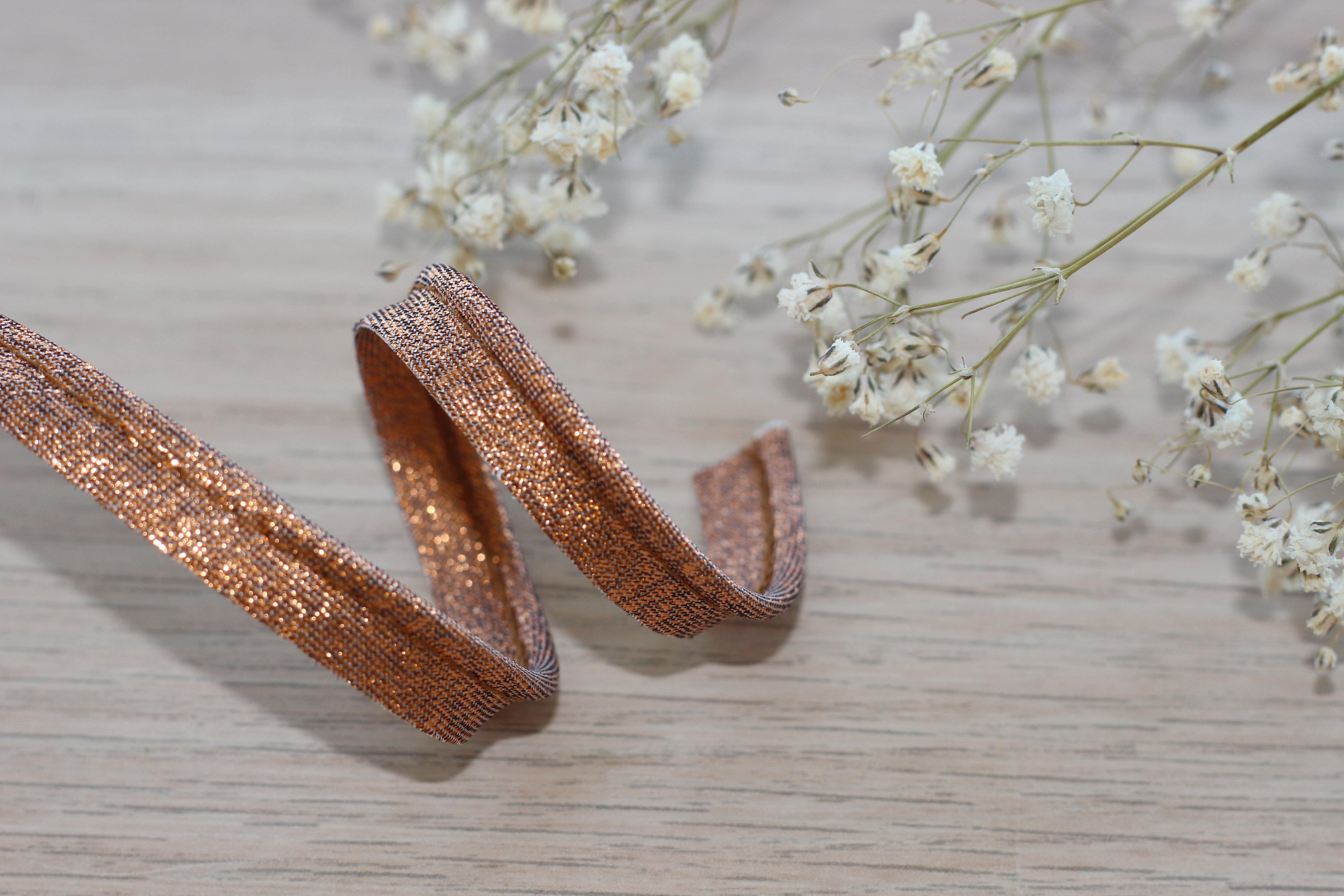 Passepoil Lamé cuivré 10mm Col:403 - L'atelier de Gaspard et Léonie