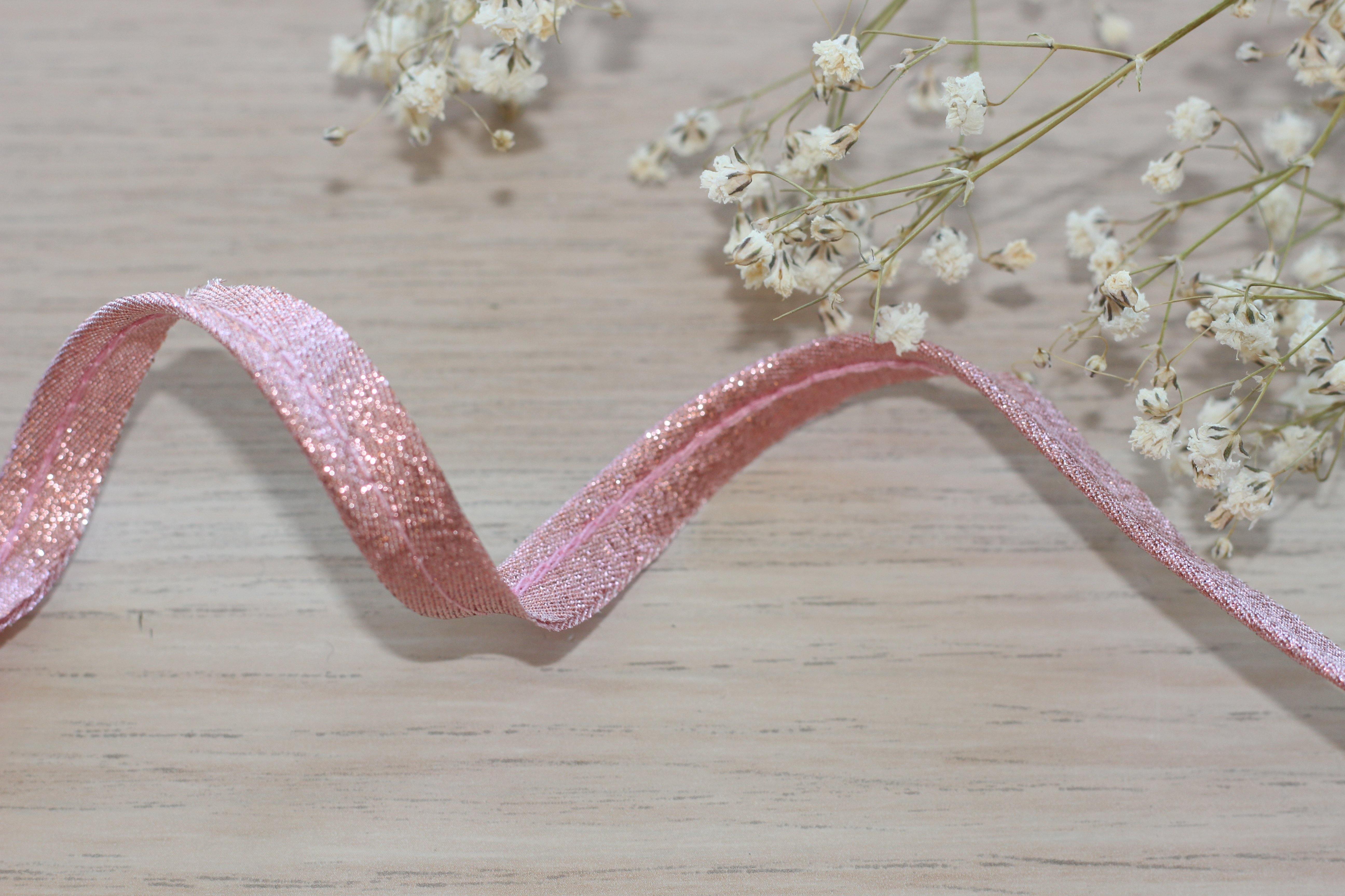 Passepoil Lamé saumon 10mm Col: 3602 - L'atelier de Gaspard et Léonie