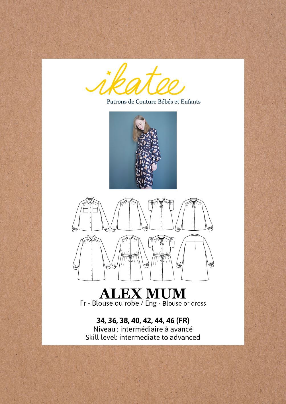 Patron ALEX Mum Robe Blouse Patron de couture pochette - L'atelier de Gaspard et Léonie