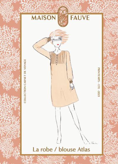 Robe ATLAS Patron de couture Pochette Patron de couture MAISON FAUVE | Gaspard et Léonie Tissus Mercerie Toulouse