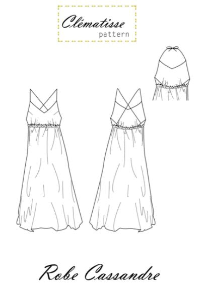 Robe CASSANDRE Patron de couture Pochette - CLEMATISSE PATTERN Patron de couture CLEMATISSE PATTERN | Gaspard et Léonie Tissus en ligne et Mercerie à Toulouse