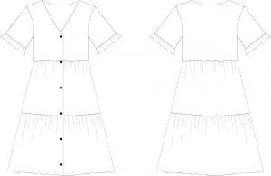 Robe CHARLOTTE Femme - Patron de couture pochette - CHA'COUD Patron de couture Cha'Coud | Gaspard et Léonie Tissus en ligne et Mercerie à Toulouse