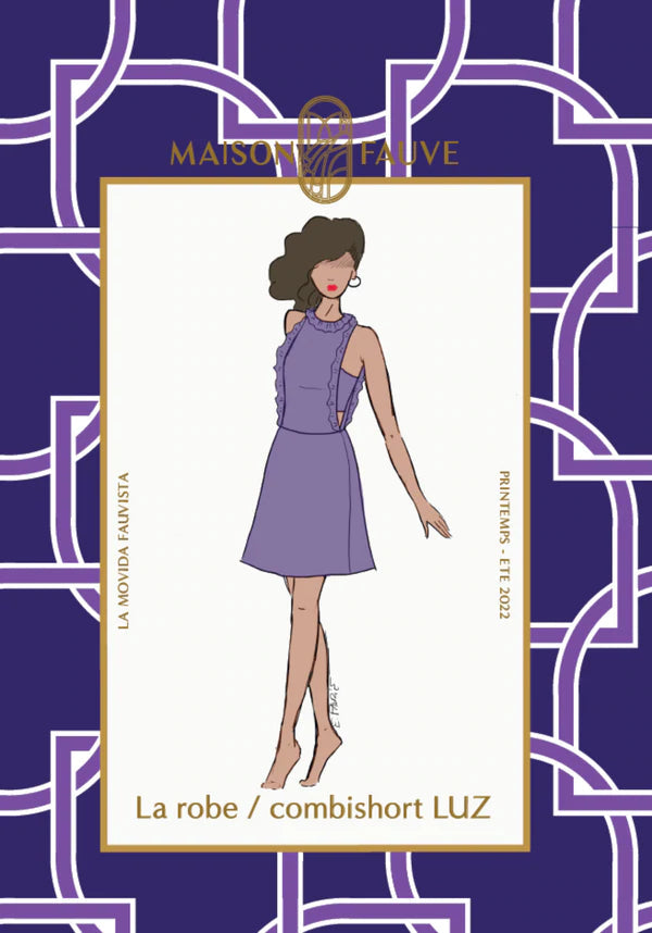 Robe / Combishort LUZ Patron de couture Pochette - MAISON FAUVE Patron de couture MAISON FAUVE | Gaspard et Léonie Tissus en ligne et Mercerie à Toulouse