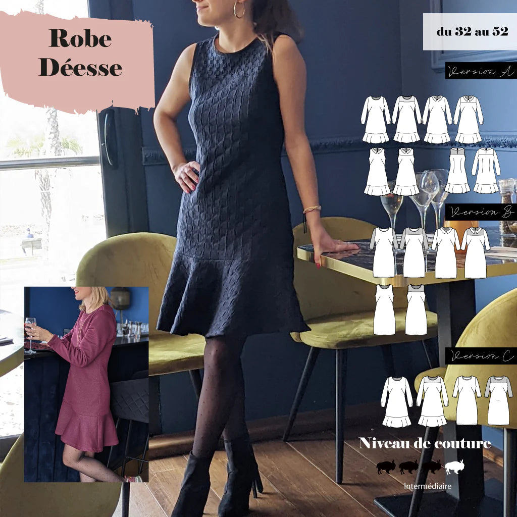Robe DEESSE Patron de couture pochette - SUPER BISON Patron de couture SUPER BISON | Gaspard et Léonie Tissus en ligne et Mercerie à Toulouse