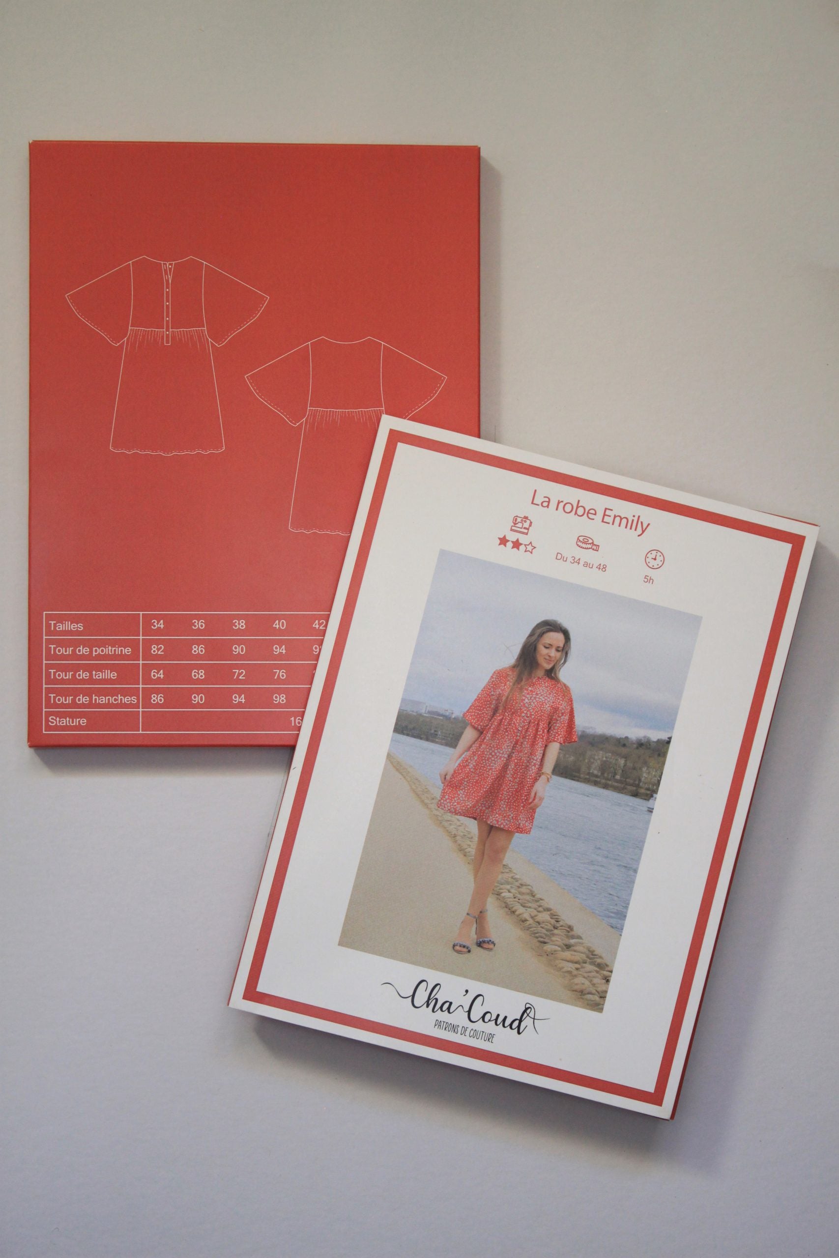 Robe EMILY Femme - Patron de couture pochette - CHA'COUD Patron de couture Cha'Coud | Gaspard et Léonie Tissus en ligne et Mercerie à Toulouse