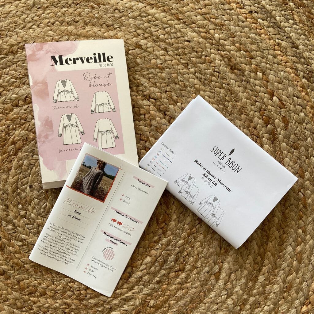 Robe et Blouse MERVEILLE Patron de couture pochette - SUPER BISON Patron de couture SUPER BISON | Gaspard et Léonie Tissus en ligne et Mercerie à Toulouse