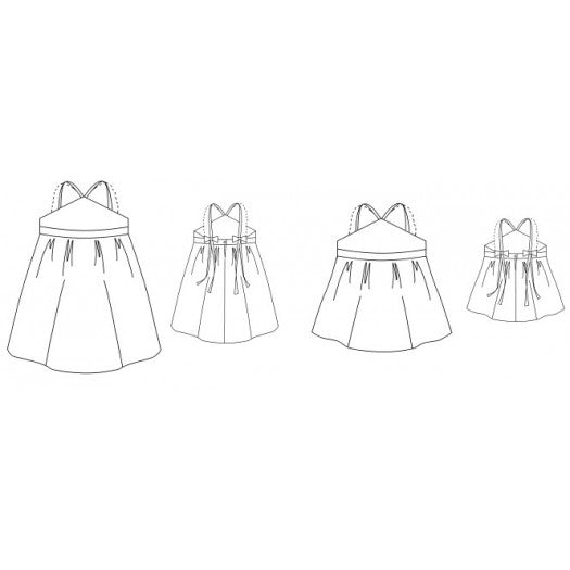 Robe et Top enfant PIMPRENELLE Patron de couture pochette - PM PATTERNS Patron de couture PM PATTERNS | Gaspard et Léonie Tissus en ligne et Mercerie à Toulouse