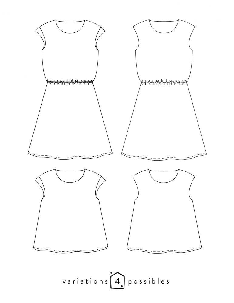 Robe ou Blouse femme TOKYO Patron de couture pochette - L'atelier de Gaspard et Léonie