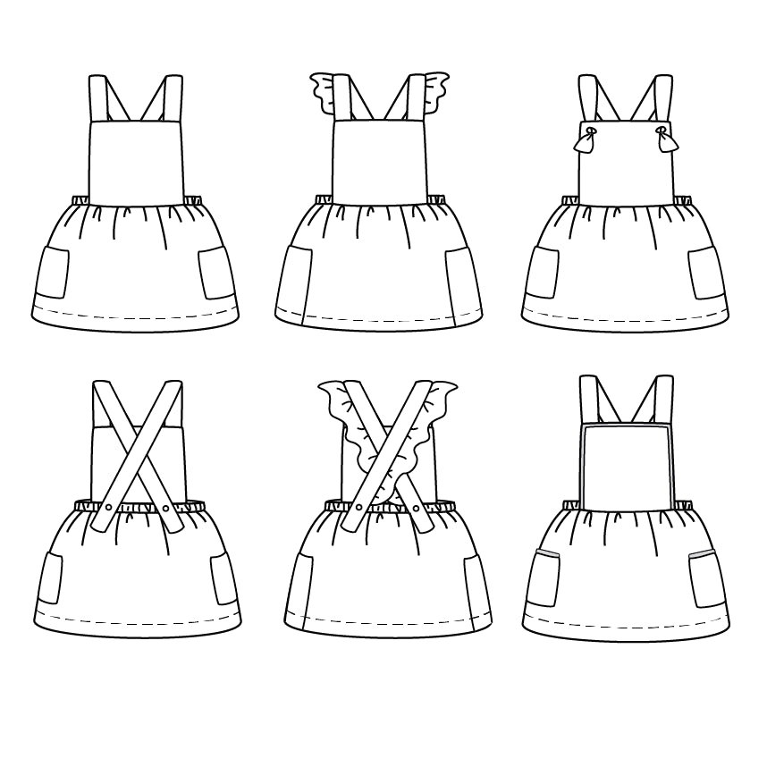 Robe tablier MILANO KIDS patron de couture pochette IKATEE Patron de couture Ikatee | Gaspard et Léonie Tissus en ligne et Mercerie à Toulouse