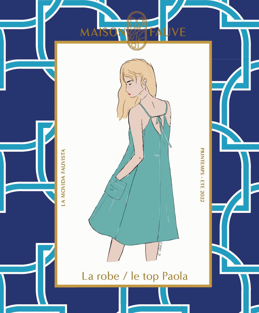 Robe / Top PAOLA patron de couture pochette - MAISON FAUVE Patron de couture MAISON FAUVE | Gaspard et Léonie Tissus en ligne et Mercerie à Toulouse